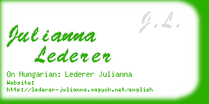 julianna lederer business card